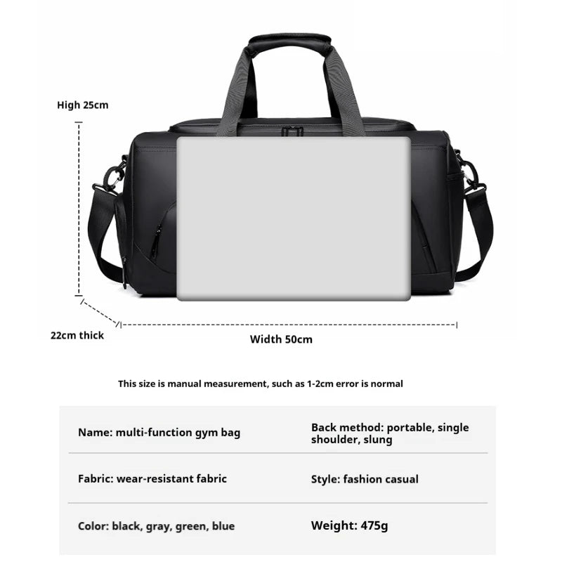 Waterproof Gym Duffel Bag (With Shoe Compartment)